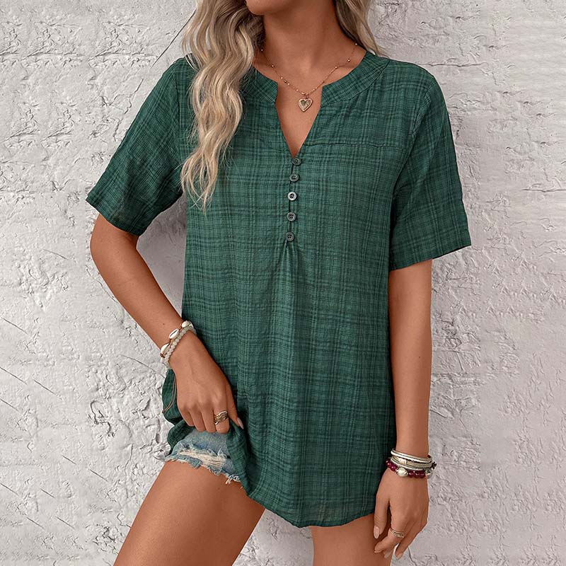 Vintage Plaid Blouse