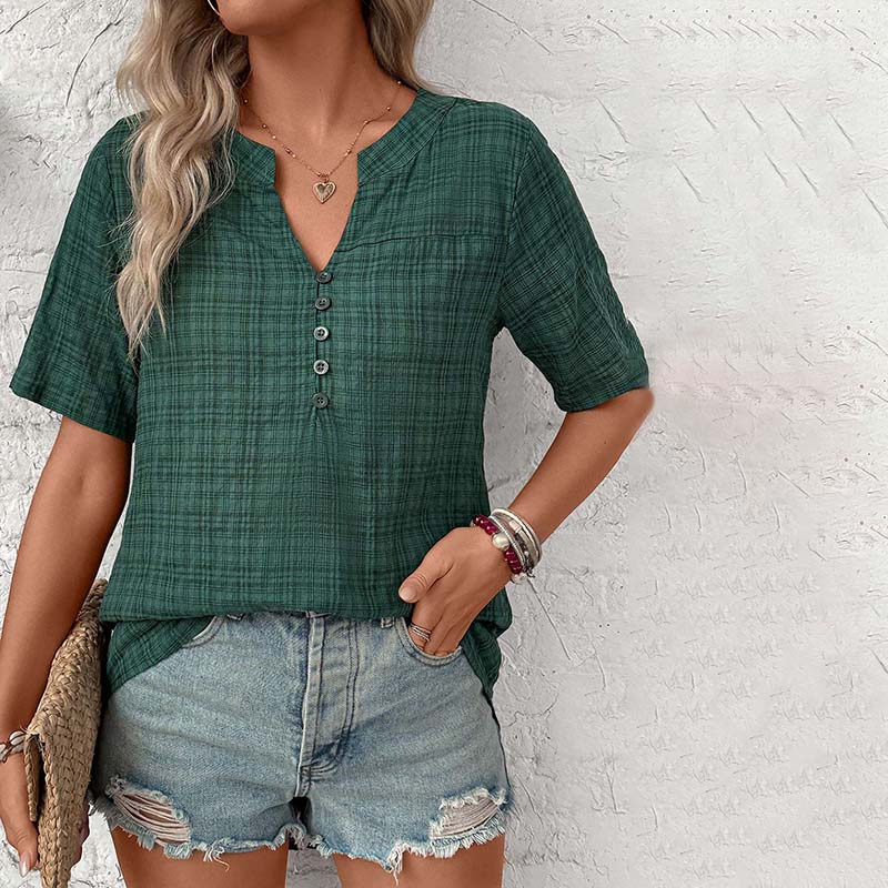 Vintage Plaid Blouse
