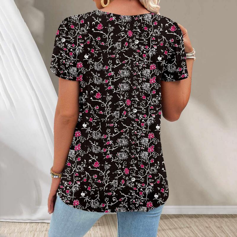 Vintage Floral Print Blouse