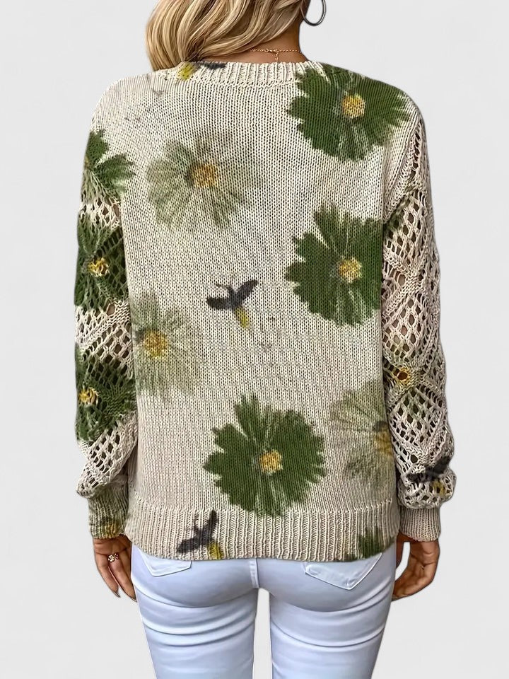 Aurelie | Delicate Floral Sweater
