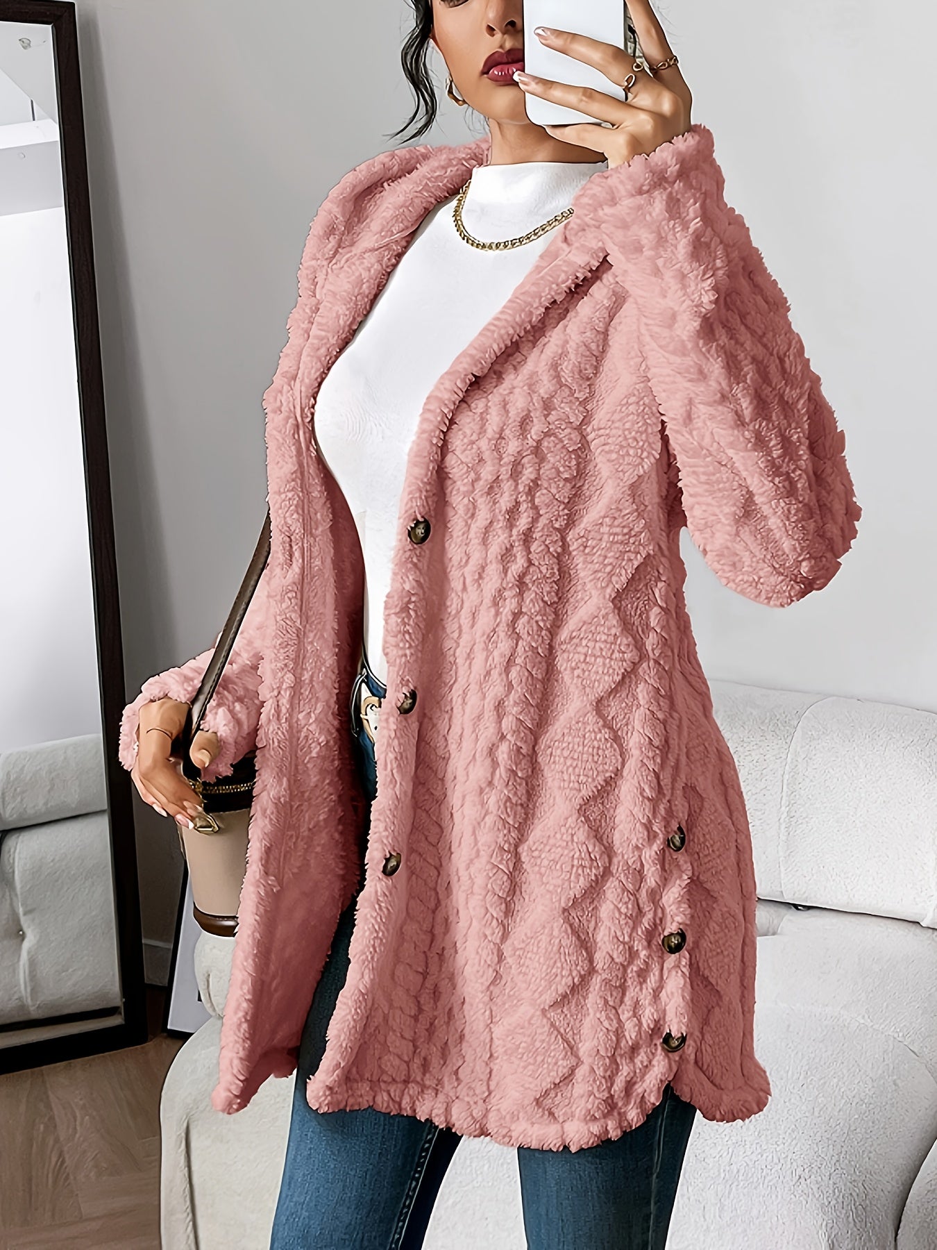 Elise | Plush Hooded Cardigan