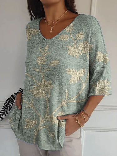 Light Green Vintage Casual T-shirt