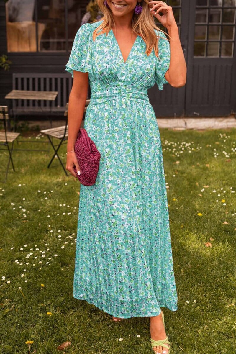 Sandra™ | Elegant long dress with V-neck
