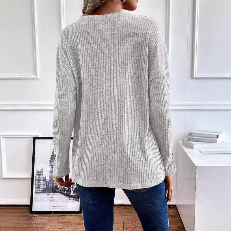 Casual Plain Sweatshirt