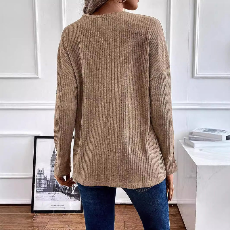 Casual Plain Sweatshirt
