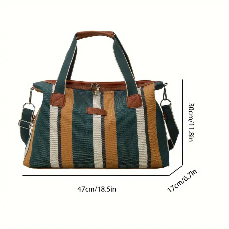 Abigail™ - Vintage Striped Duffel Bag