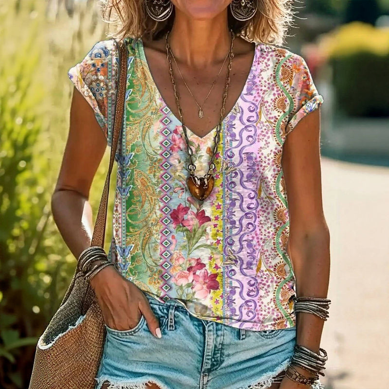 Vintage Floral Print T-Shirt