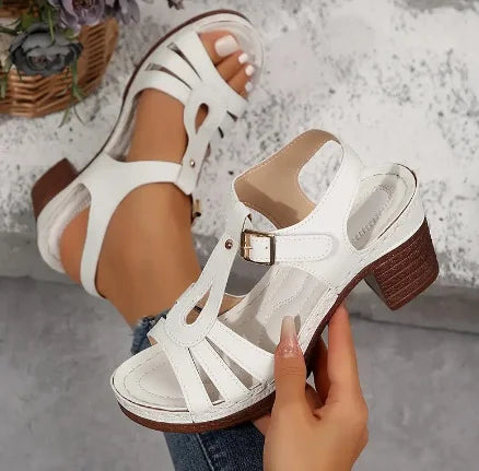 Elisa | Fashionable orthopedic sandals with thick platform sole