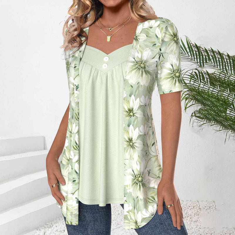 Elegant Blouse with Floral Print