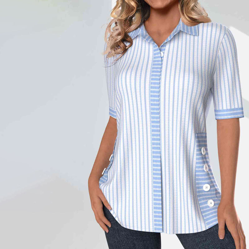 Casual Striped Blouse