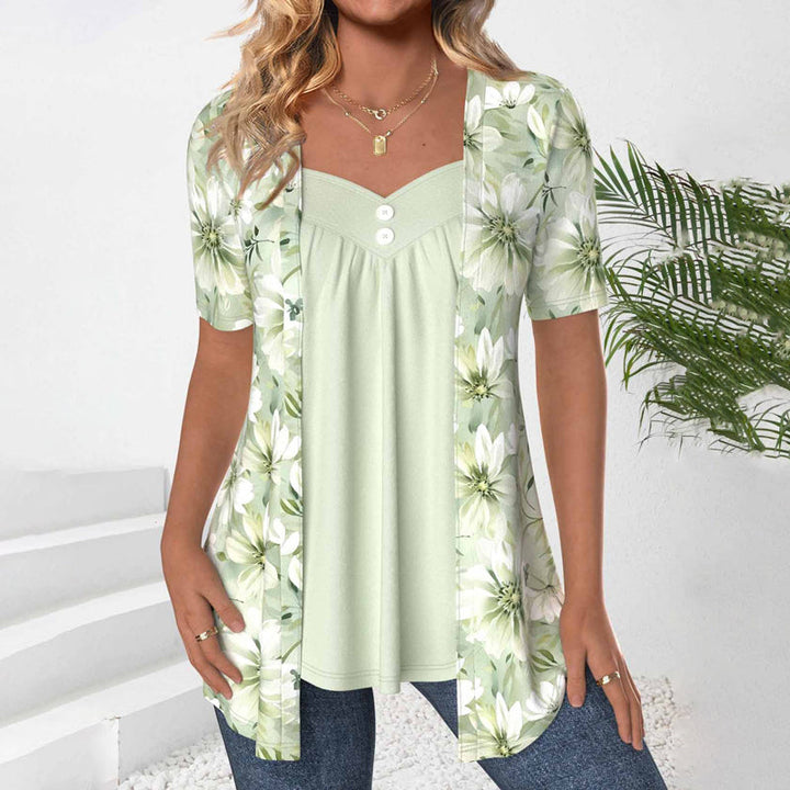 Elegant Blouse with Floral Print