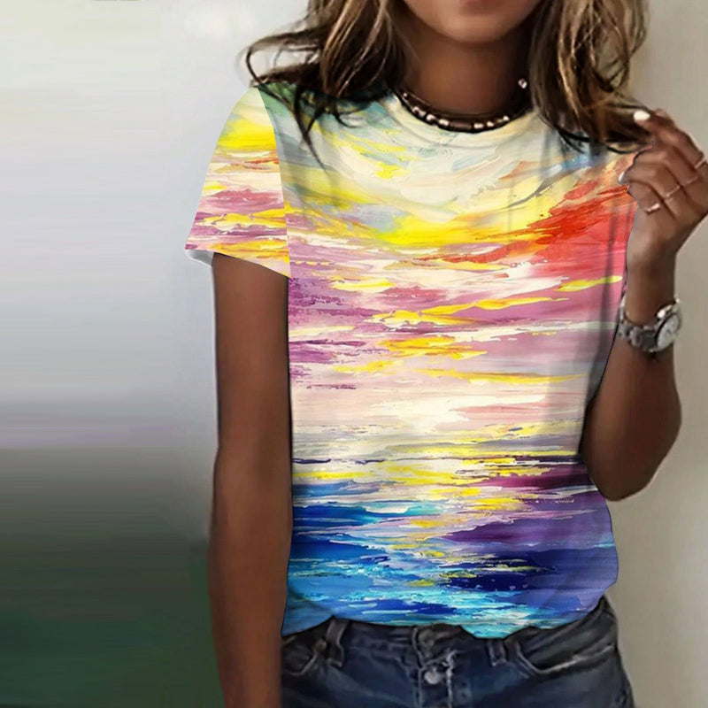 T-Shirt with Gradient Colors