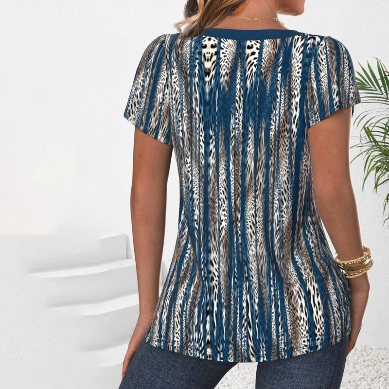 Vintage Leopard Print Blouse