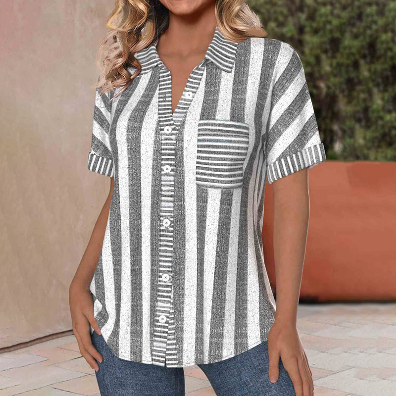 Striped Casual Blouse