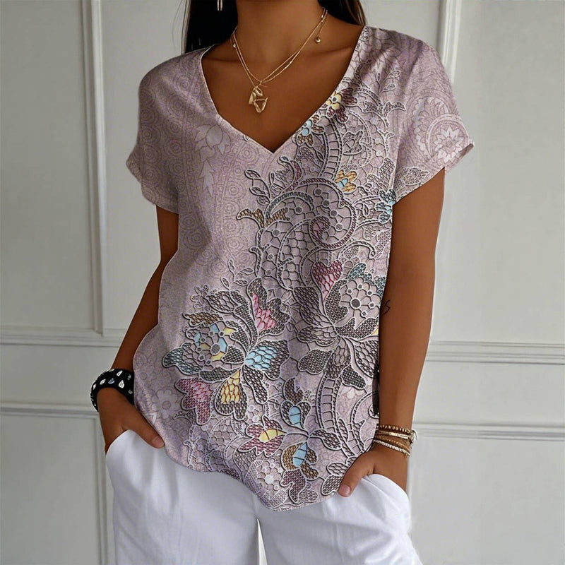 Vintage Floral Print T-Shirt