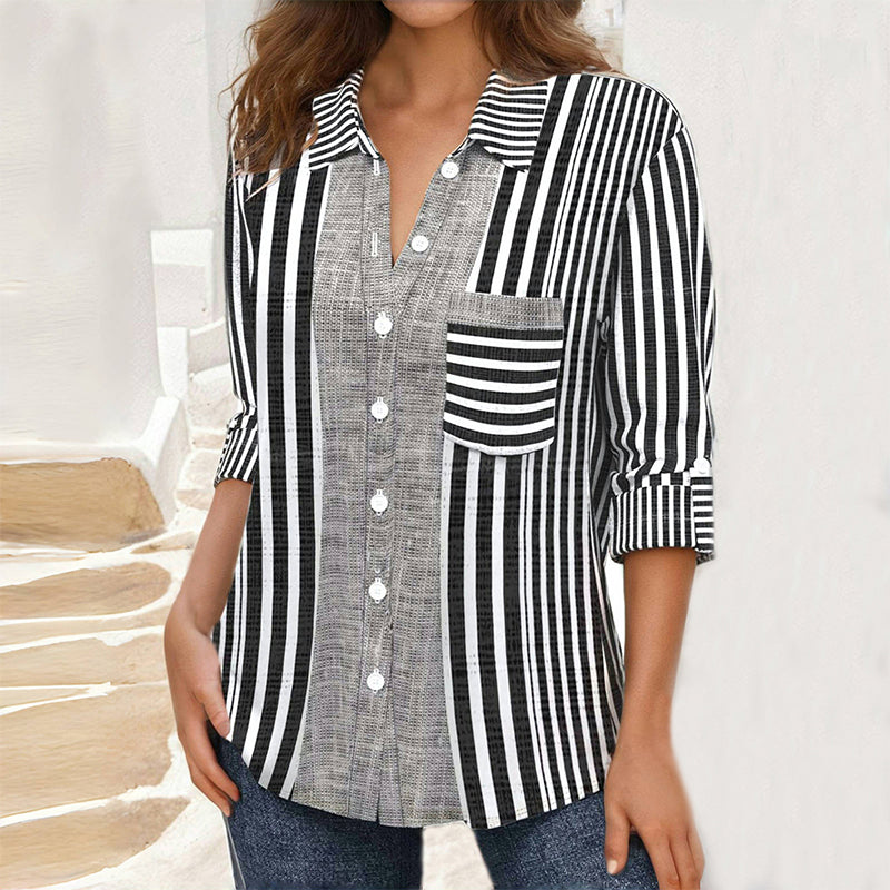 Vintage Striped Blouse