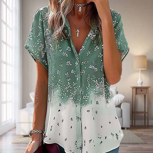 Vintage Blouse with Color Gradient