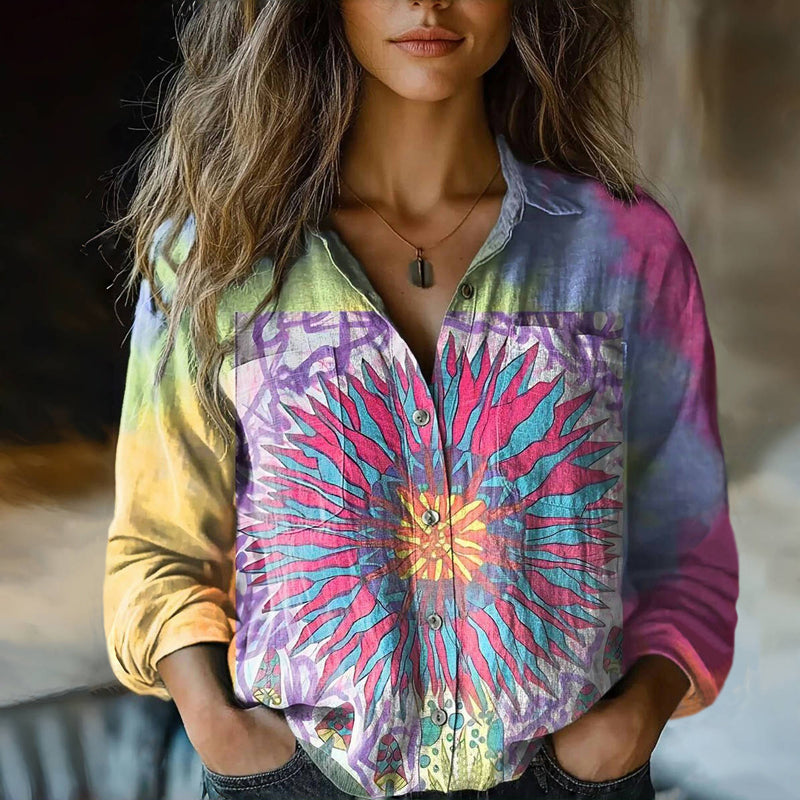 Colorful Abstract Blouse