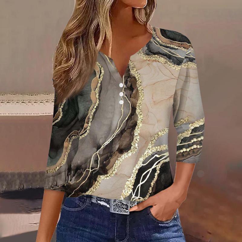 Vintage Blouse with Color Gradient