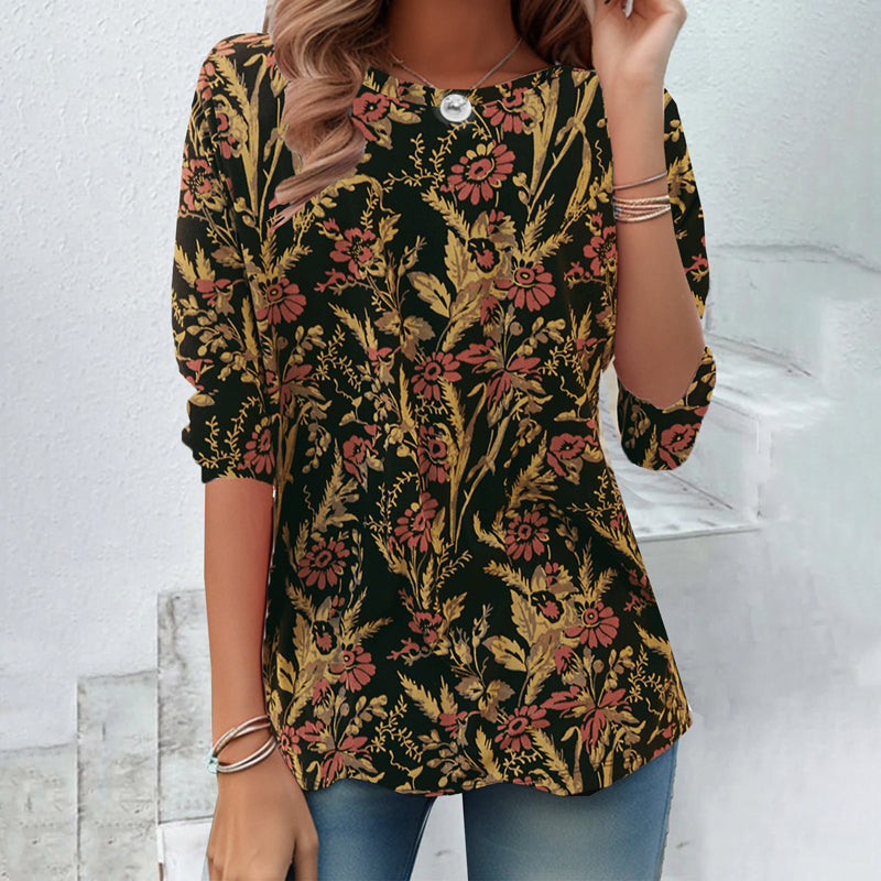 Vintage Floral Print T-Shirt