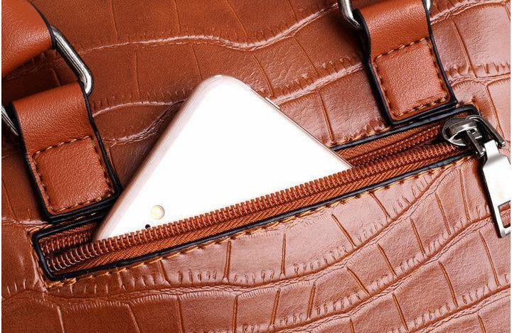 Olivia™ Classic Elegance | Modern 4-Piece Leather Bag Set