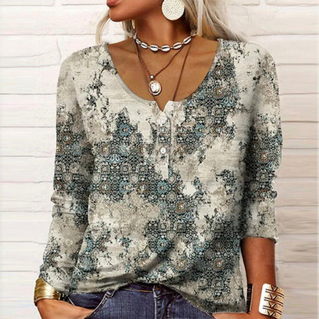 Vintage Blouse with Print