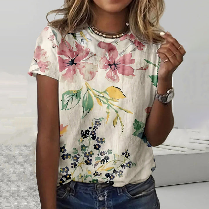 Vintage Floral Print T-Shirt
