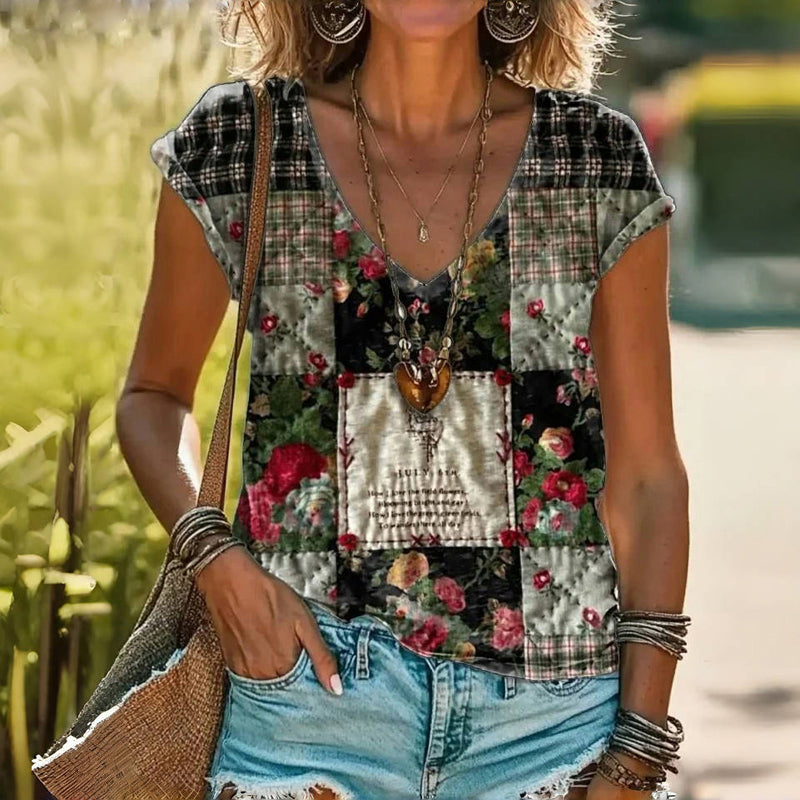 Vintage Floral Print T-shirt