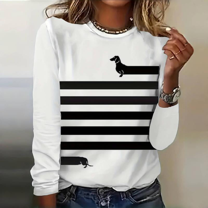 Creative T-shirt with animal print