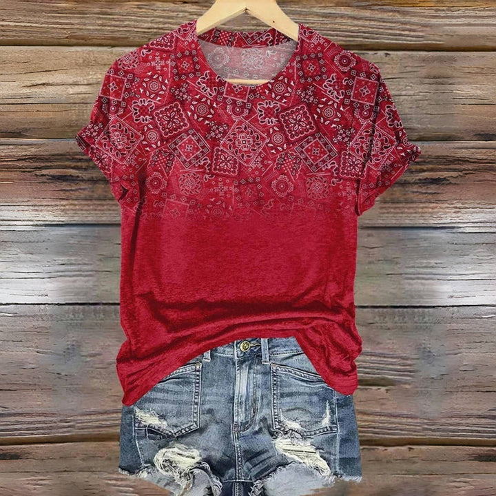 Vintage T-shirt with Ethnic Print