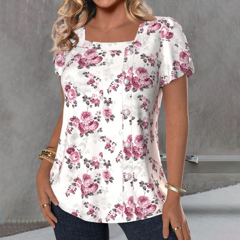 Elegant Blouse with Floral Print
