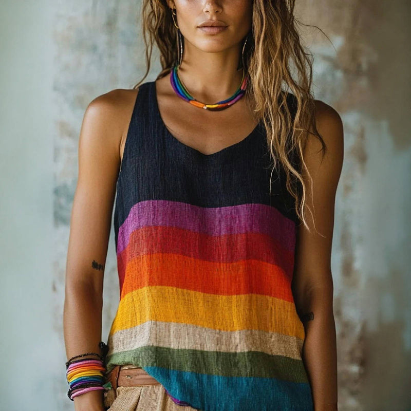 Tank Top with Vintage Colors