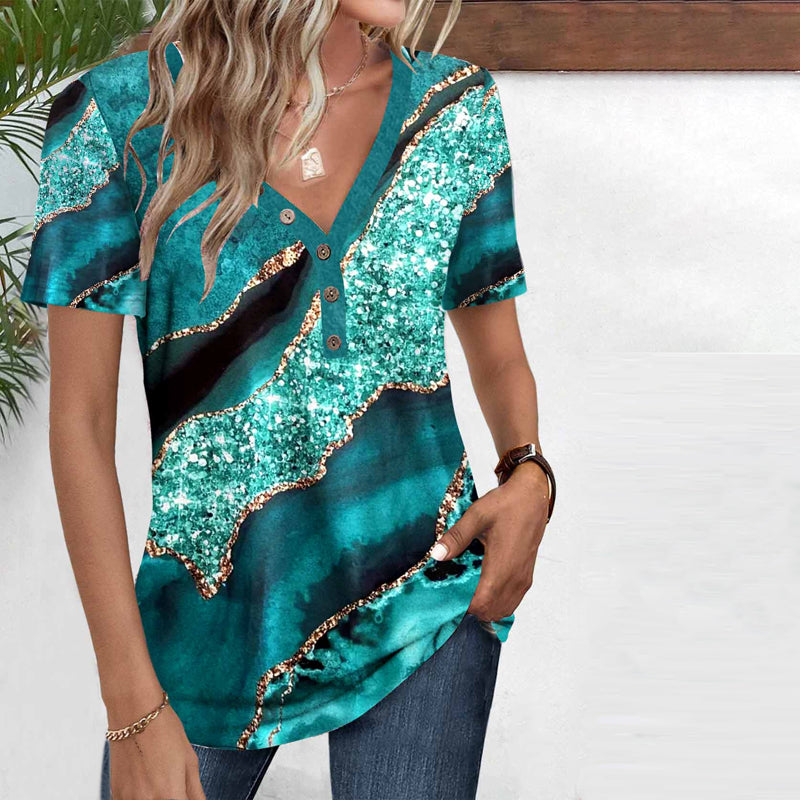 Vintage Blouse with Color Gradient