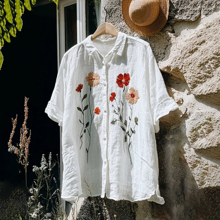 Casual Blouse with Floral Print