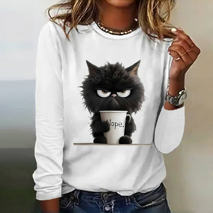 Creative Cat Print T-shirt
