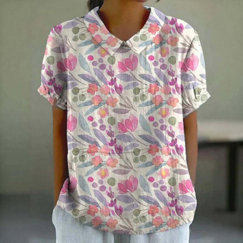 Casual blouse with floral print