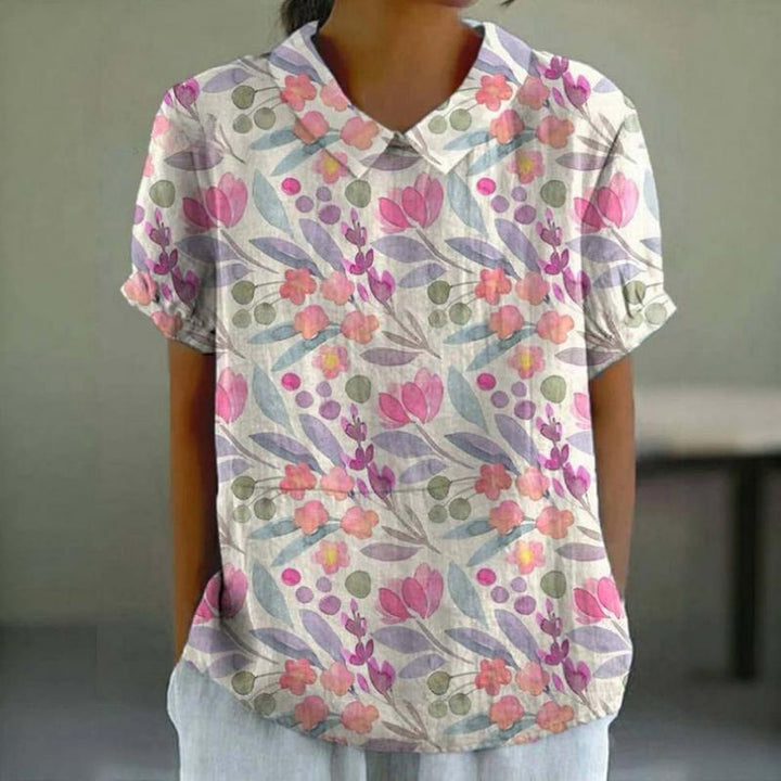 Casual blouse with floral print