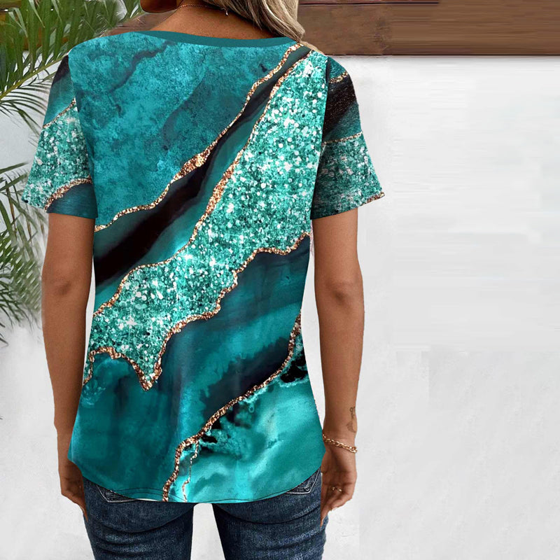 Vintage Blouse with Color Gradient