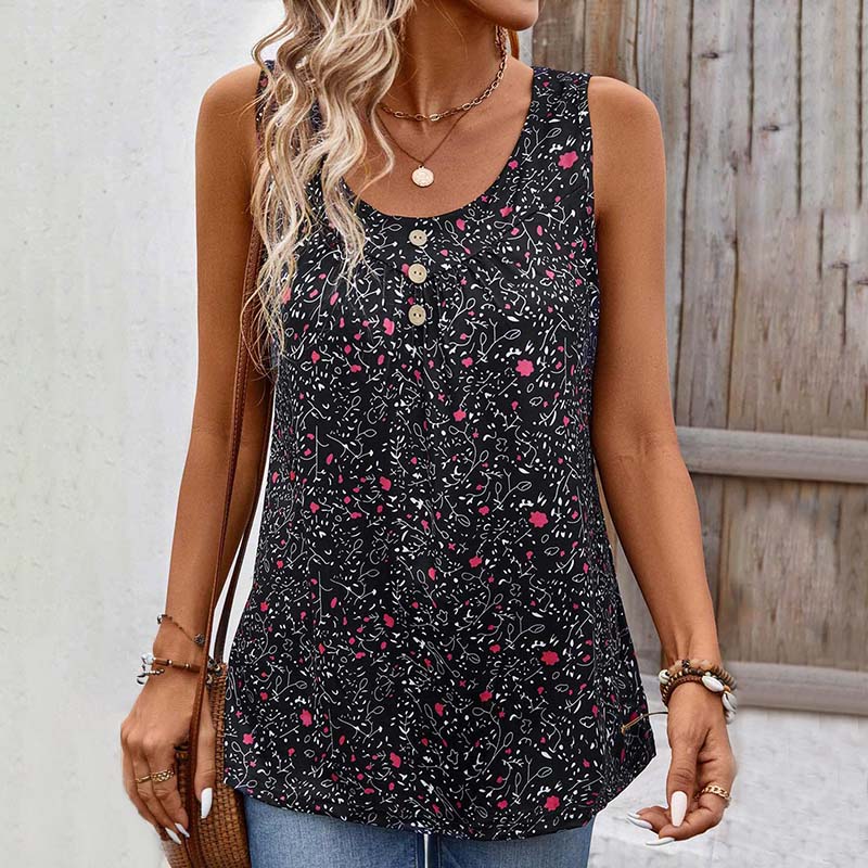 Vintage Floral Print Tank Top