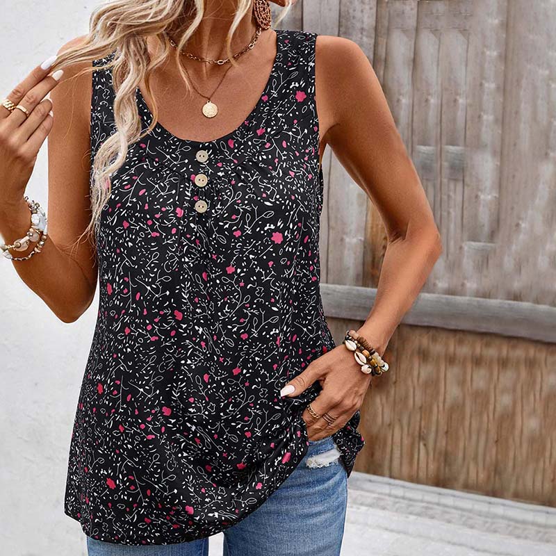 Vintage Floral Print Tank Top