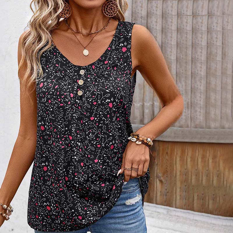 Vintage Floral Print Tank Top