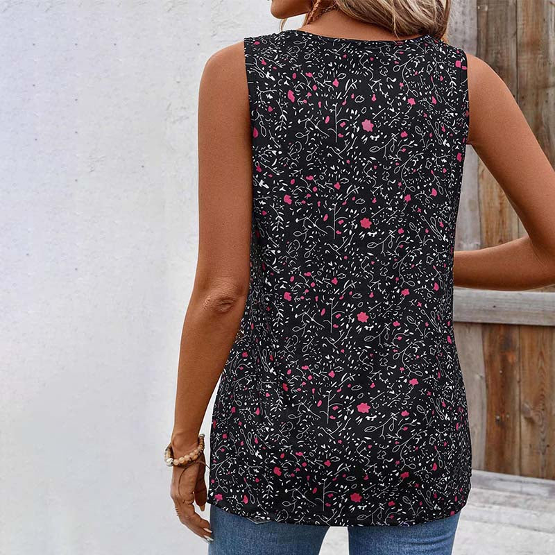 Vintage Floral Print Tank Top