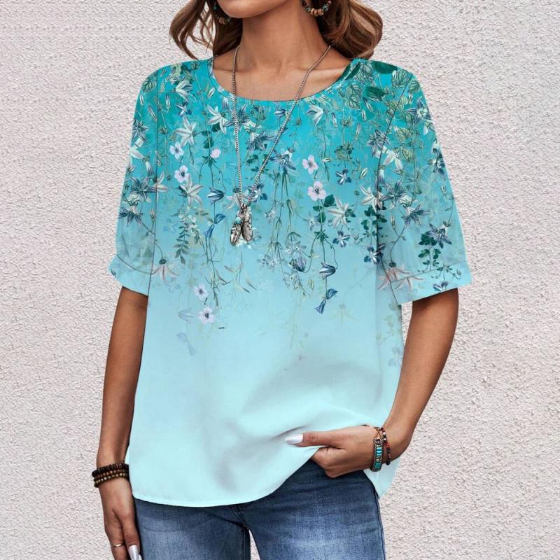 Casual Blouse with Floral Print