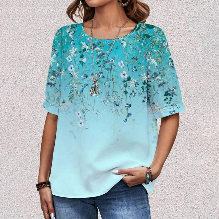 Casual Blouse with Floral Print