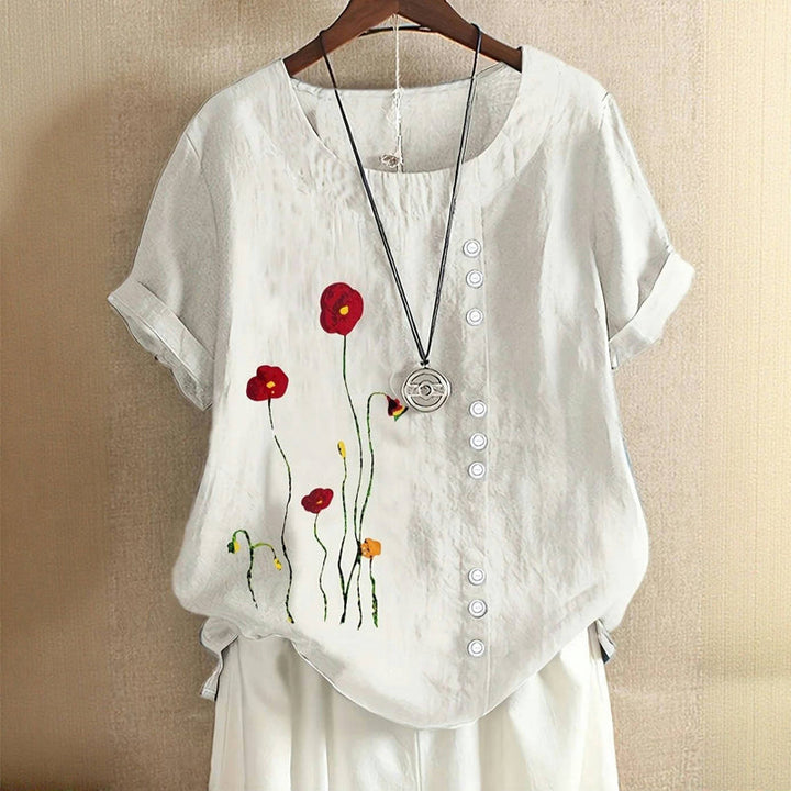Casual Blouse with Floral Print