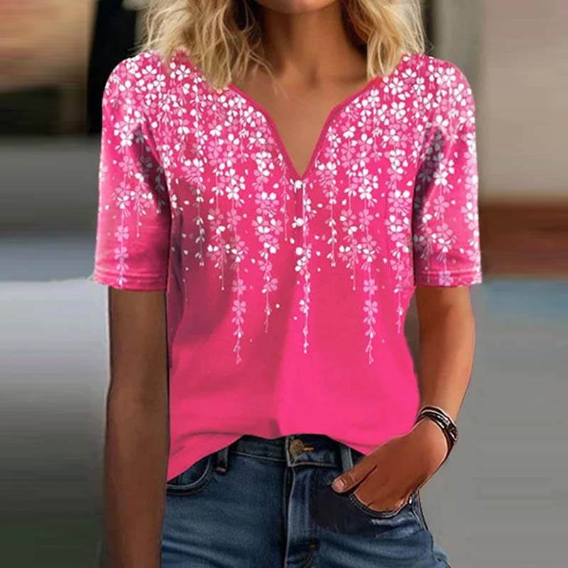 Casual Floral Print Blouse