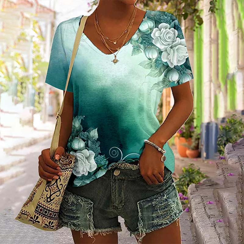 Vintage Floral Print T-Shirt