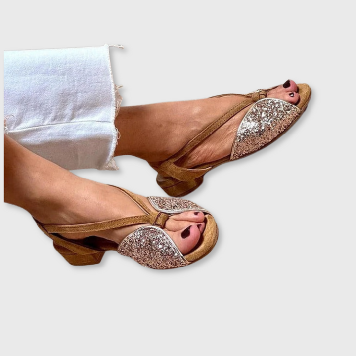 Julia™ | Flat Glitter Sandals