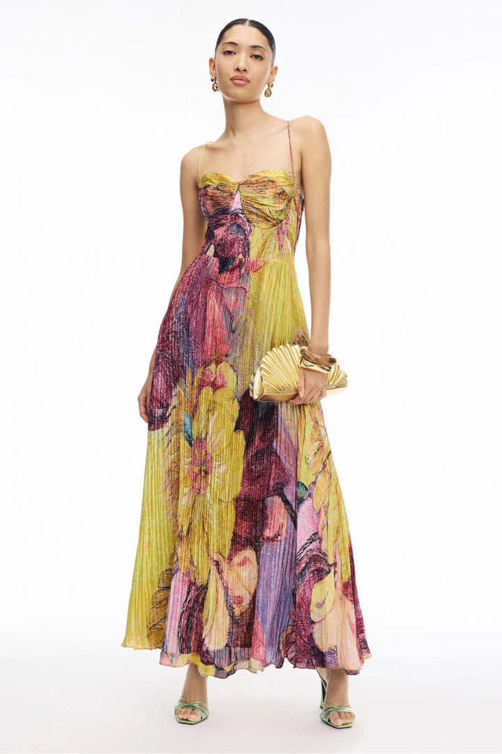 Kiara | Multicolor Ikat Print Maxi Dress
