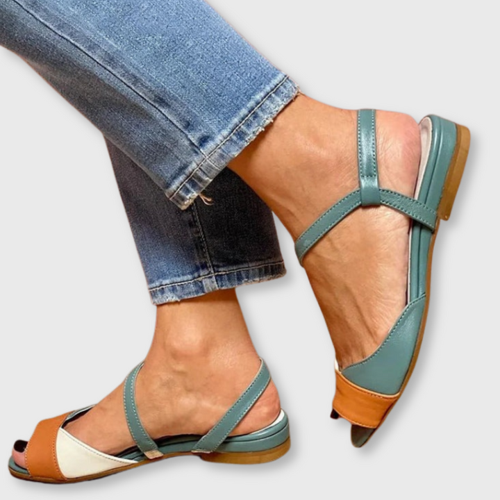 Tessa™ | Tri-Color Open-Toe Sandals